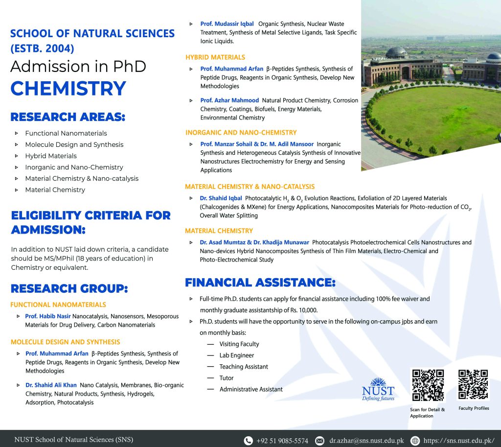 phd chemistry admission fees