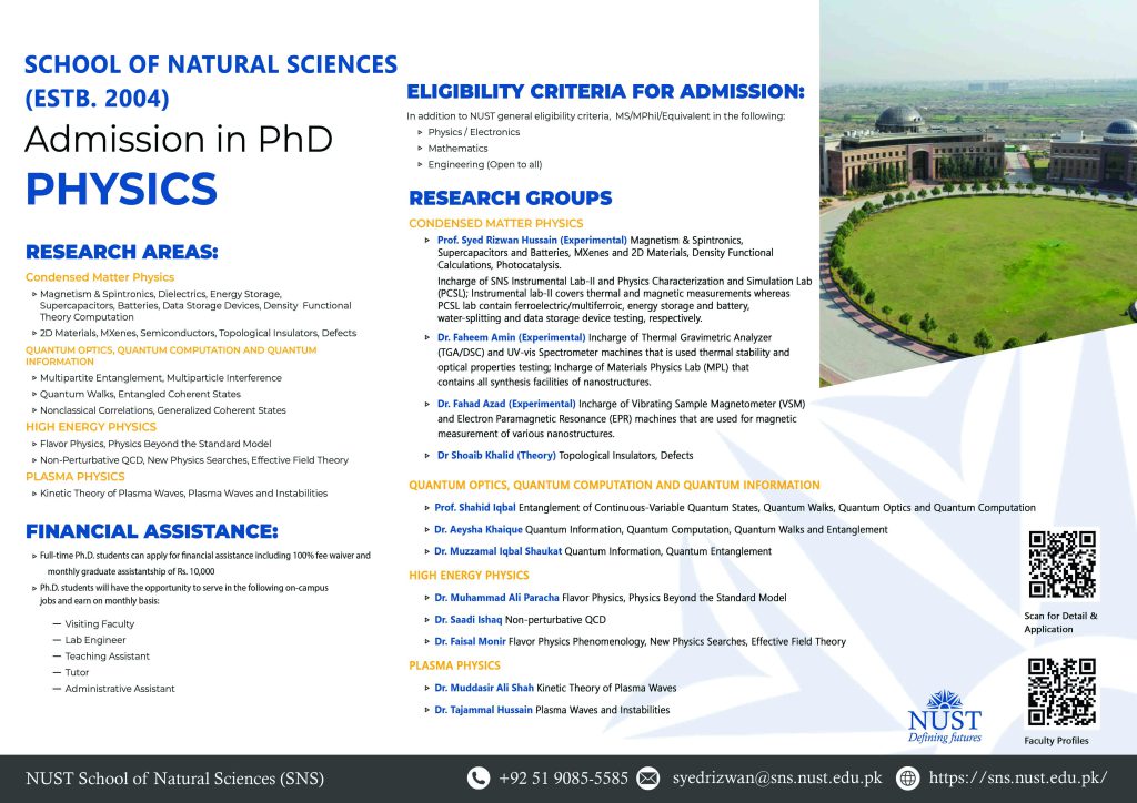 physics phd admissions results 2023